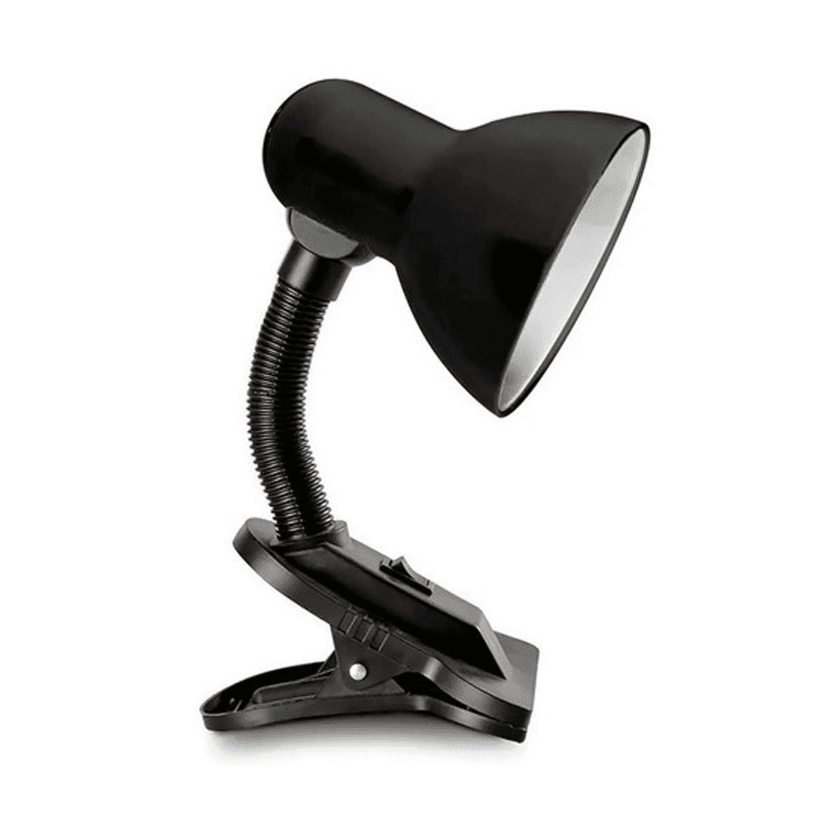 Velador Pinza Escritorio Pixar Flexible Broche Clip Hogar Oficina Lampara Rosca 220V (En caja) Color Negro