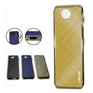 Encendedor Electrónico Recargable Metal Mod:B Usb Deslizable Color Bronce