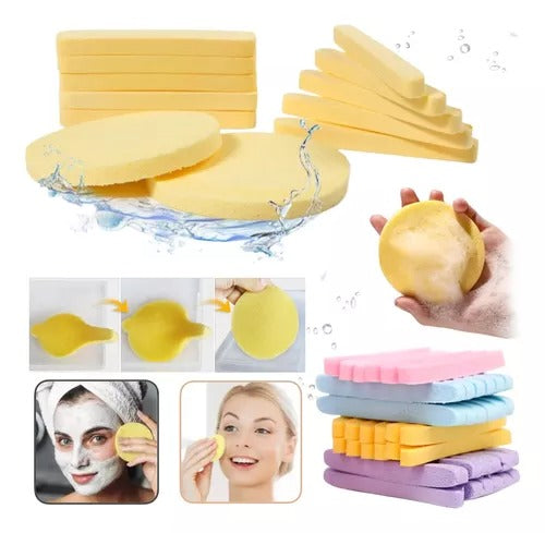 x3 Esponjas Mágicas Comprimidas De Celulosa Almohadilla Natural (Suelto)