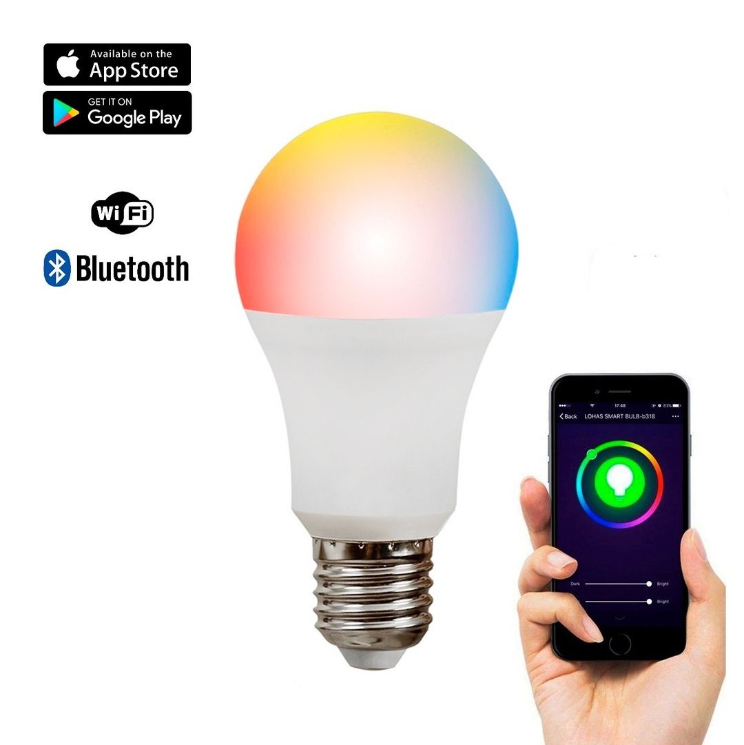 Foco Bluetooth RGB Lámpara Led APP Celular Tuya / Smart Life