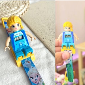 Reloj Con Personaje Desmontable De 6,5Cm Articulado  (En Blíster) Frozen Elsa