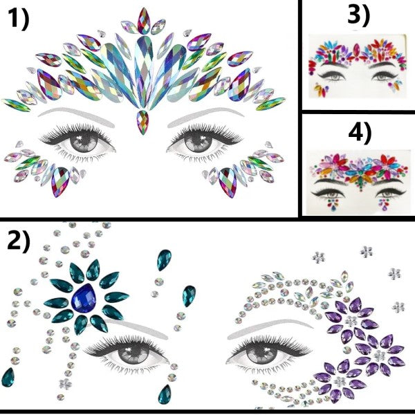 Gemas Faciales FC Strass Para el Rostro Colores Modelo 3