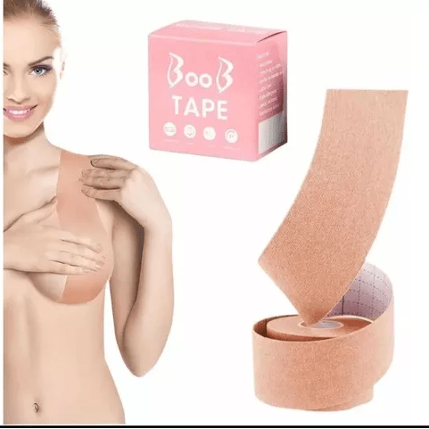 Boob Tape Corpiño 5 Mts Adhesivo Cinta Levanta Busto Pezonera
