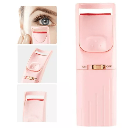 Arqueador De Pestañas Eléctrico A Pilas Color Rosa