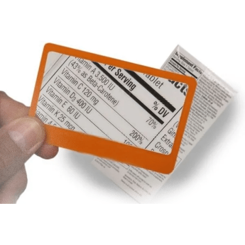 Tarjeta Lupa Zoom 2,5x Para Billetera Bolsillo 8,5 X 5,5Cm Borde Blanco