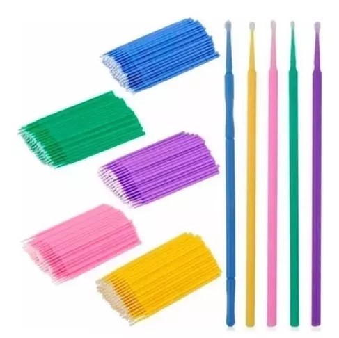 Micro Hisopos X20 Cepillos Para Extensión De Pestañas Uñas Otros (Suelto)