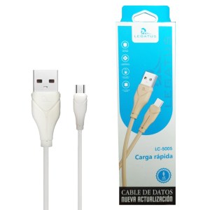 Cable Legatus 5Amp Mod:5 Usb a Micro Usb v8 C. Rápida Color Blanco