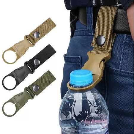Llavero Clip Colgante Porta Botella Cinturon, Mochila, Tactico