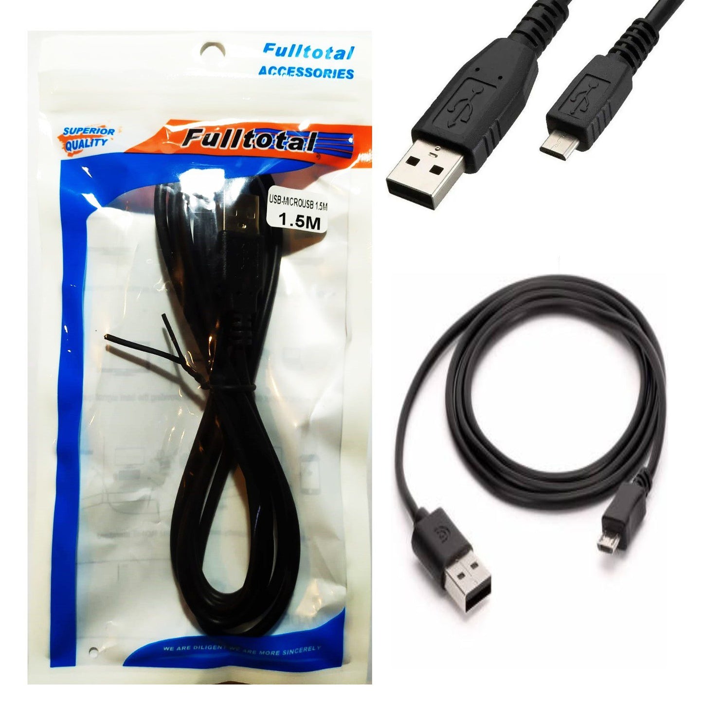 Cable Full Total Micro Usb 1,5 Metros Carga Y Datos 2.5A Celulares Ps4, Etc.