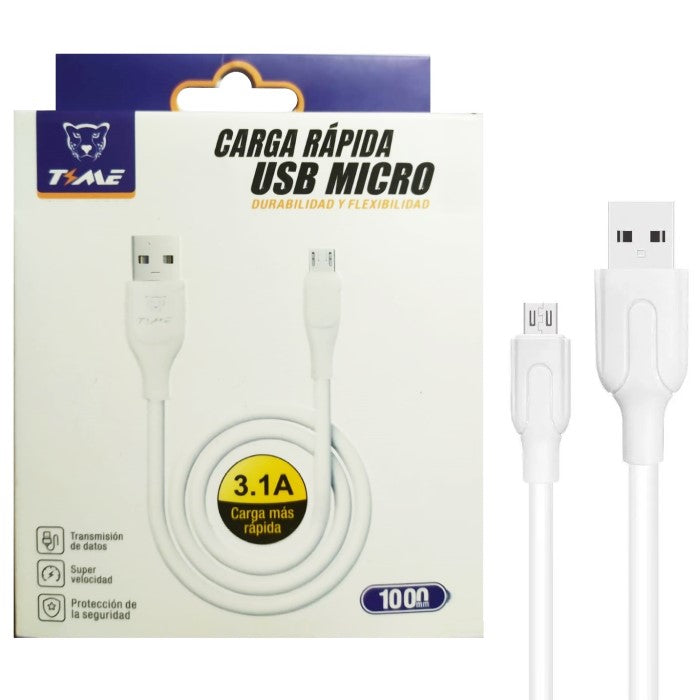 Lanzamiento Cable Reforzado Usb a Micro Usb v8 3.1A Carga Rapida