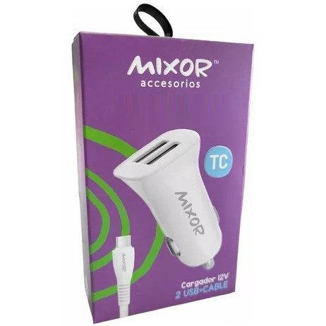 Cargador Auto Mixor 4.2A + Cable Separado Usb A Tipo C