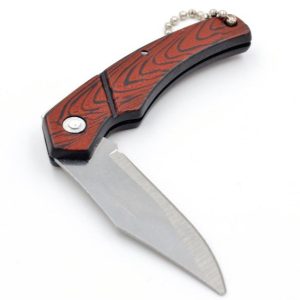 Llavero Navaja Diseño Madera Largo 11.5cm