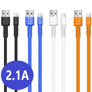 Promo Cable 2.1 Plano Usb A Micro Usb V8 Parson / DX Mix Colores