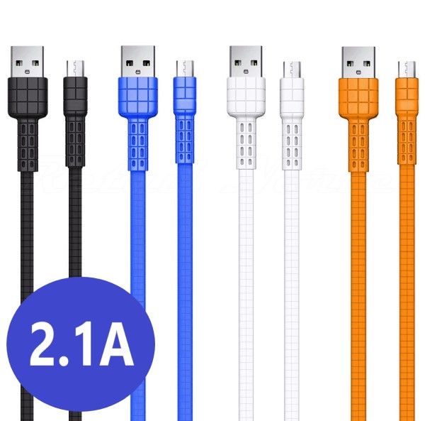 Promo Cable 2.1 Plano Usb A Micro Usb V8 Parson / DX Mix Colores