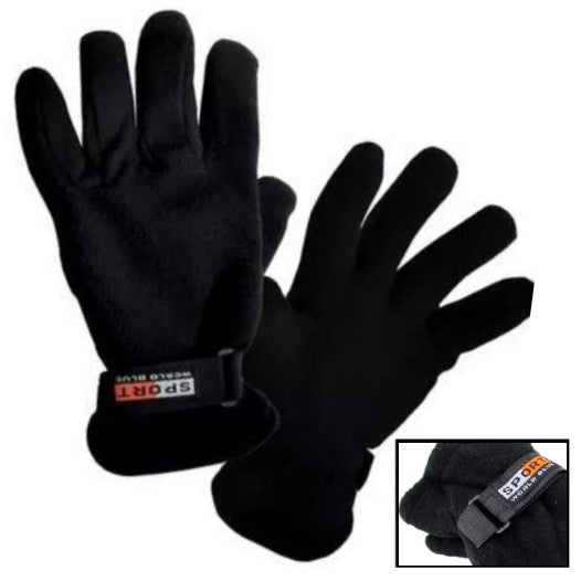 Guantes Polar Para el Frio Con abrojo 25x15Cm