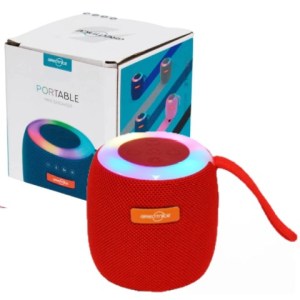 Parlante Bluetooth Potenciado Rgb On/Off Efectos + Entrada Usb, Micro Sd Radio Color Rojo