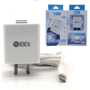 Cargador Ibek 4.8A Con 2Usb Con Cable Separado Tipo C