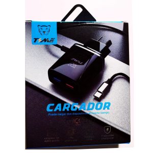 Cargador Time 3,1 Tipo C + 2 Usb Con Cable Inc