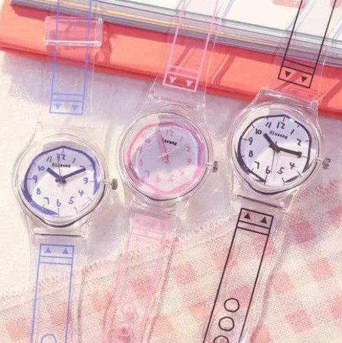 Reloj Agujas Uizz Transparente – Con Azul
