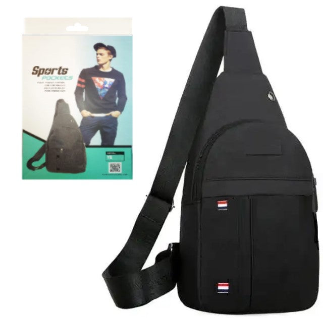 Morral B2 Riñonera Bandolera Cruzada Mochila 33Cm x 18Cm (En Caja) Color Negro