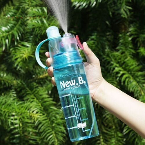 Botella Con Rociador Deportiva Con Tapa Hermética