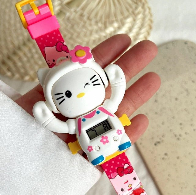Reloj Con Personaje Desmontable De 6,5Cm Cambia Caras (En Blíster) Hello Kitty