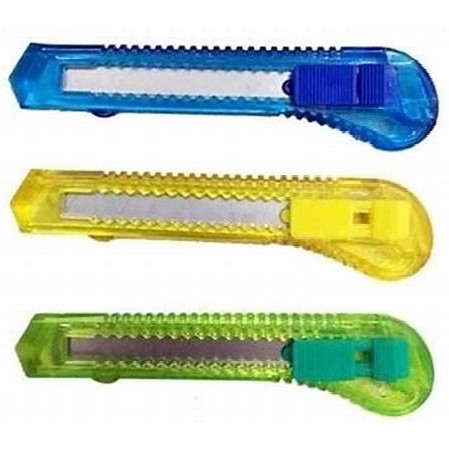 Trincheta Grande Cutter 18mm Transparente