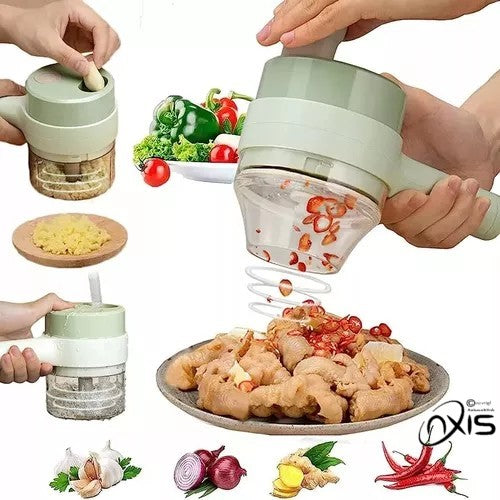 Picadora Y Trituradora De Verduras Eléctrica. Recargable Usb