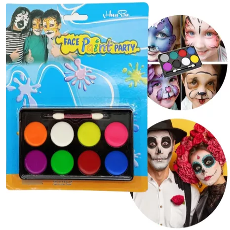 Maquillaje Artístico Infantil Pintura Cara Faciales Fantasía No Toxico 8 Colores Face Paint