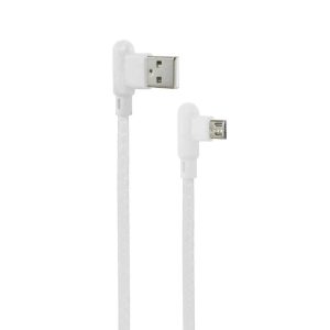 Cable Only Forma En L De Usb a Micro Usb 2.1 (En Bolsa) Color Blanco