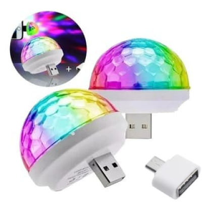 Esfera Led Magic Ball 4w Luces Audioritmica Puerto Usb