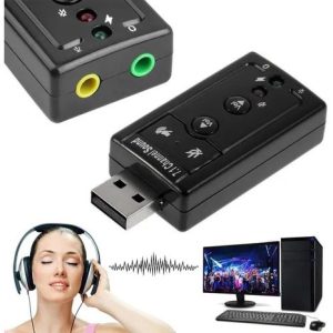 Placa De Sonido Usb 7,1 C/Control Volumen + Botones