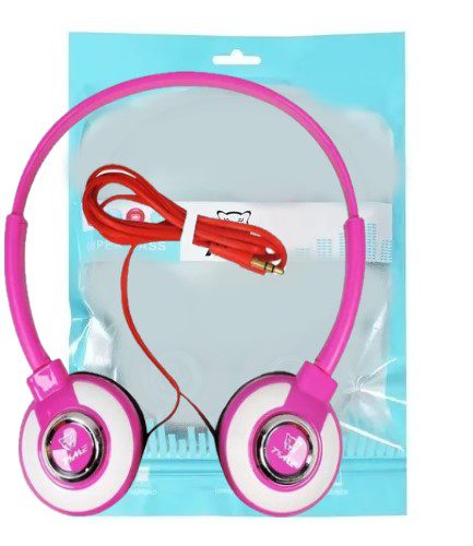 Auricular Cable 3,5mm Con Micrófono Time Super Bass (En Bolsa) Color Fucsia