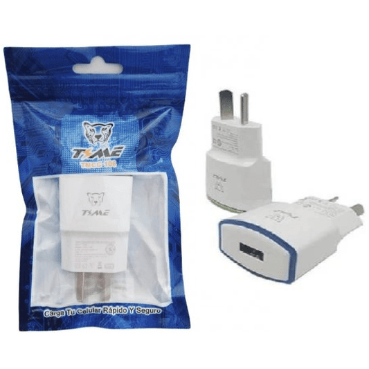 Cargador Cabezal Time 1A Salida Usb Hembra  (En bolsa)