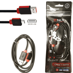 Cable Only Micro Usb 2.4 Redondo Cable Negro