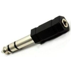 Ficha de Audio Entrada Macho 6,5 A Hembra 3,5  Micrófono Otros Stereo