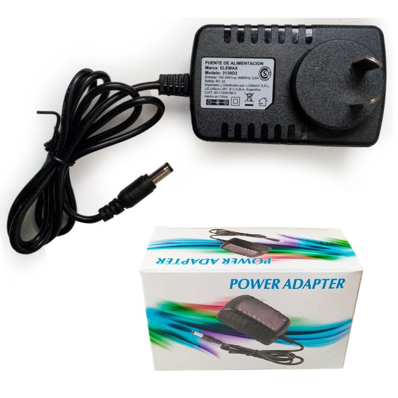 Fuente 9V 2A Transformador Pin 5,5 Cargador