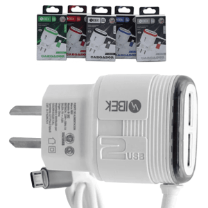 Cargador  Ibek 3.8 Amp 2 Usb Con Cable Incluido Micro Usb (En Caja)