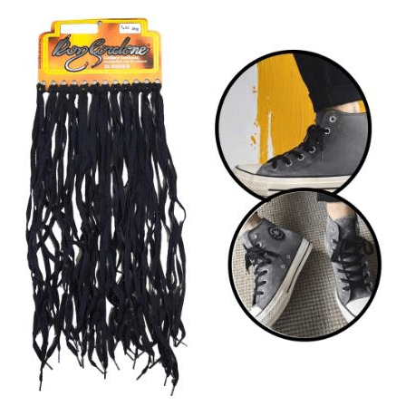 Par De Cordones Color Negro Para Zapatillas Largo 110Cm