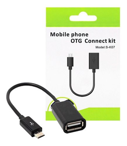 Adaptador Otg Micro A Usb C/Cable En Caja
