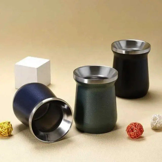 Mate Térmico Acero Inoxidable Frio / Calor Color Negro