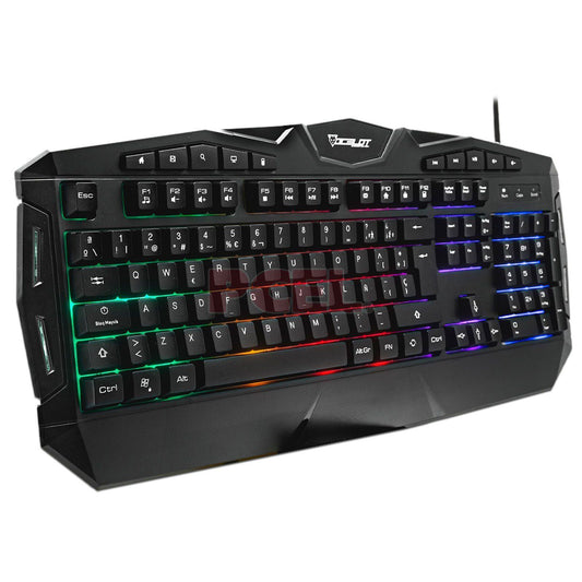 Teclado Grande Gamer Con Luz Rgb Teclas de Navegación y Multimedia