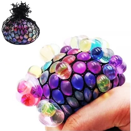 Squishy En Red Black Pelotitas Orbis Hidrogel Multicolor