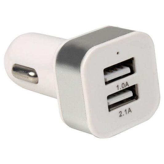 Cargador Cabezal Auto  2,1amp 12/24v Cuadrado, Suelto