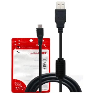 Cable Usb a Micro Usb V8 Filtro 1,2M Para Ps4 Celulares, Otros (En Bolsa)