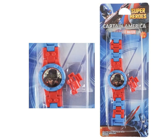 Reloj Con Personaje Desarmable (En Blíster) Modelo: Capitan America