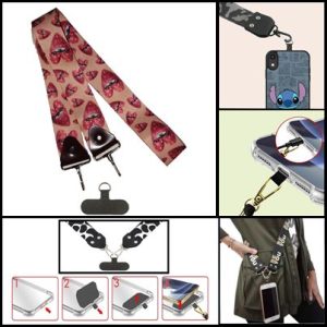 Colgante Universal Doble Metal  M9/D16 DE Celular/Llaves DE 1 METRO 24X4CM (CON ACOPLE)  CORAZON