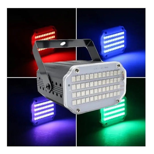 Flash Reflector Rgb 24 Led Audioritmico Fiestas Boliche