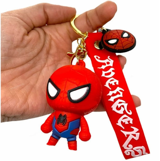 Llavero Colgante Premium Goma Maciza PVC Spiderman Hombre Araña