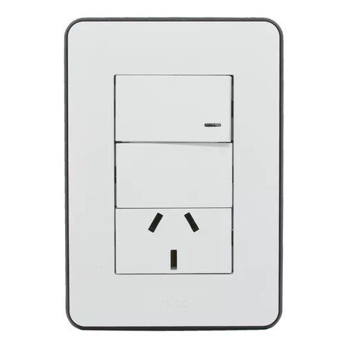 Llave De Luz Y Toma Armada Jeluz Original Completa Con Parte Trasera Y Tornillos